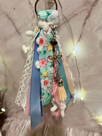 Shabby Chic Pastel Keychain Tassel image 1