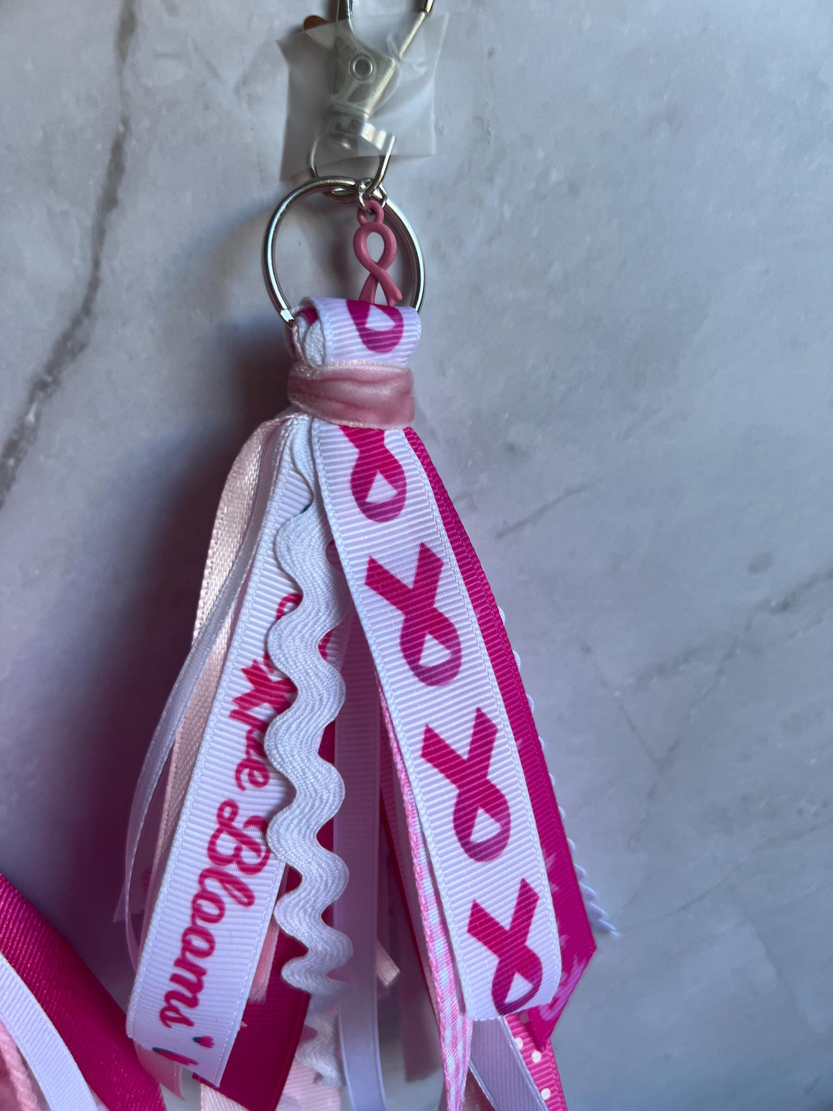 Breast Cancer Keychain Tassel