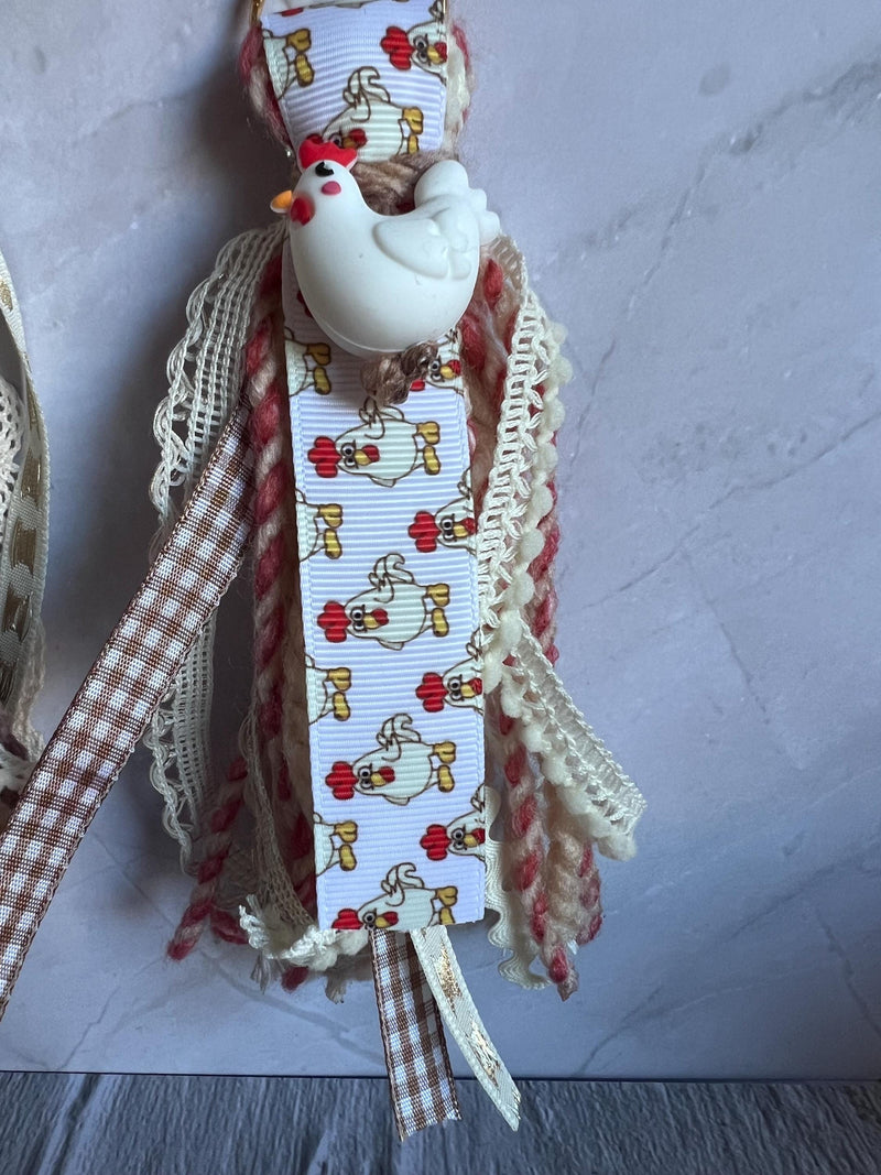 Chicken Keychain Tassel