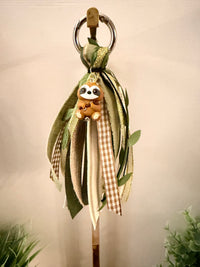 Sloth Ribbon Tassel Key Chain image 2