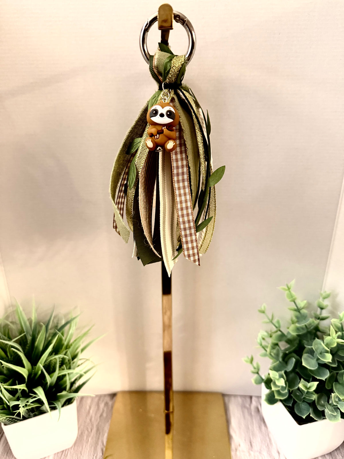 Sloth Ribbon Tassel Key Chain
