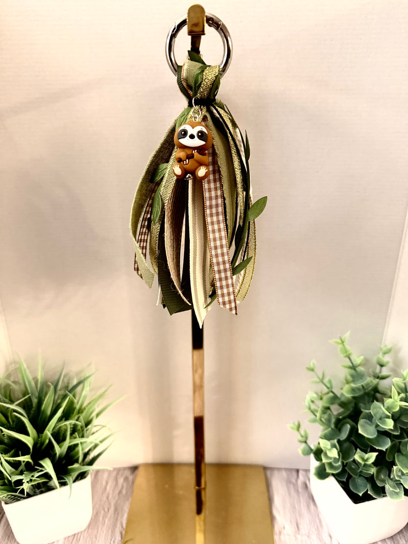 Sloth Ribbon Tassel Key Chain