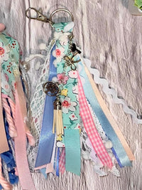 Shabby Chic Pastel Keychain Tassel image 2