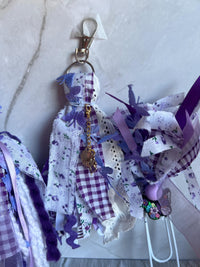 Shabby Chic Purple Keychain Tassel image 2