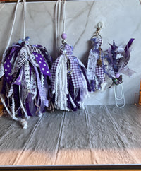 Shabby Chic Purple Keychain Tassel image 3