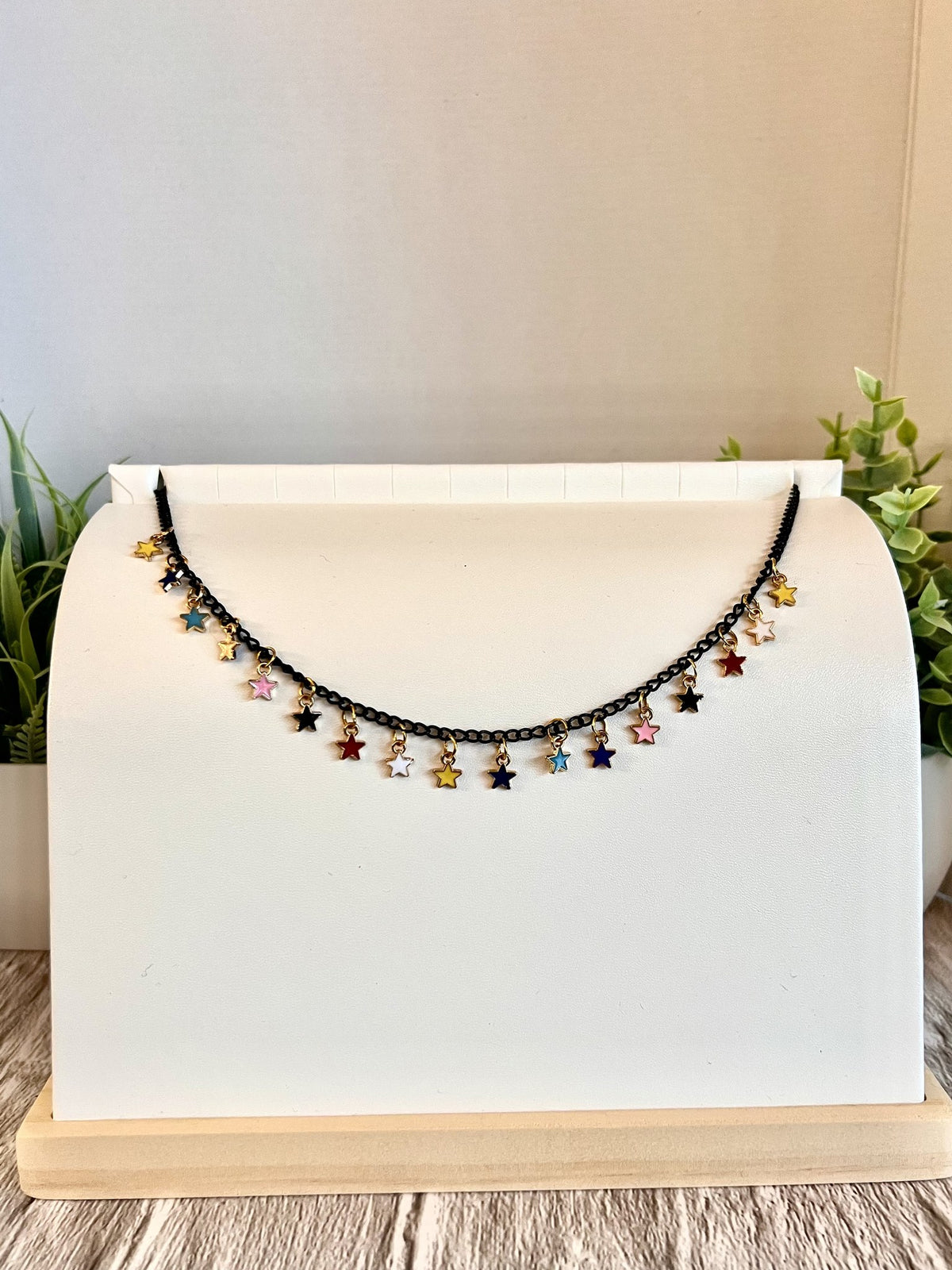 Mini Multicolor Star Charm Book Chain